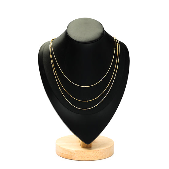 triple layer leaf necklace (N350-4)